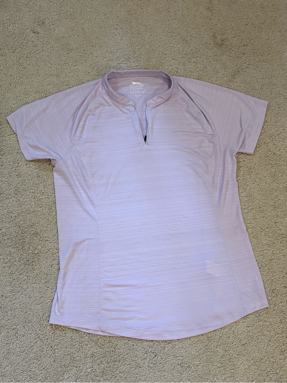 Slazenger Women’s Lavender Golf Short-Sleeve Quarter Zip Top